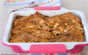 Pudin De Pan De Brioche Con Mantequilla Y Pepitas De Chocolate
