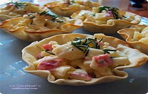 Tartaletas De Cangrejo Con Manzana Y Apio
