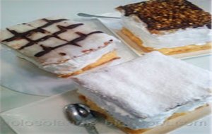 Milhojas De Merengue Y Crema ,  Receta Casera
