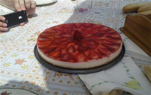 Tarta De Queso Y Fresas (receta Casera)
