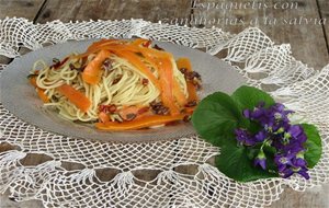 Espaguetis Con Zanahorias A La Salvia
