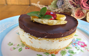 Mini Tartas De Queso Y Chocolate A La Naranja
