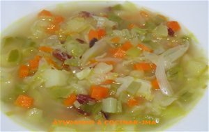 Sopa Con Verduras.
