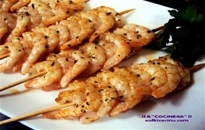 Brochetas De Gambas
