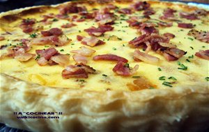 Quiche De Hojaldre A La Carbonara
