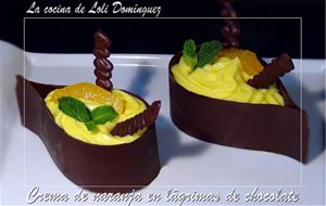 Crema De Naranja En Lágrimas De Chocolate
