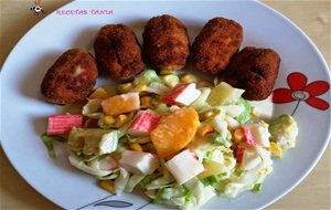 Croquetas De Atún Y Ensalada Paraguaya
