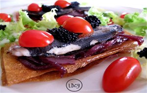 Sardinas Con Cebolla Confitada
