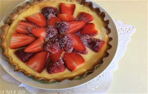 Tarta De Ricotta & Dulce De Leche & Fresas
