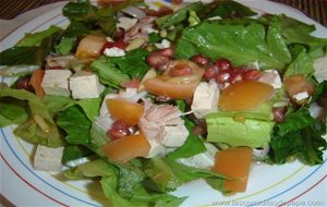 Ensalada De Tofu, Jam&oacute;n Y Granada			