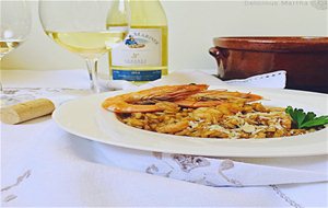 Risotto De Gambas Y Langostinos Maridado Con Vino Blanc Mariner Joan Sardà