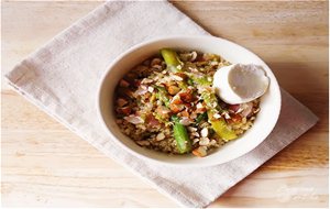 Ensalada De Espárragos Con Quinoa Y Queso De Cabra
