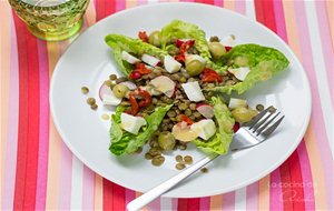 Ensalada De Lentejas Y Pimento Rojo Asado
