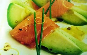 Recetas Sanas: Melón Y Salmón Con Aguacate
