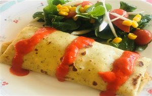 Crepes Rellenos De Verduras Y Atún
