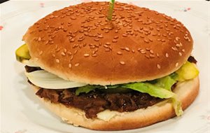 Hamburguesa Pulled Pork Bbq (thermomix)
