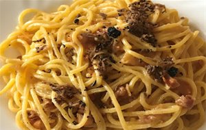 Espaguettis Carbonara Con Trufa (los Auténticos)
