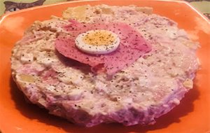 Timbal De Patata Con Lacón Y Huevo Duro
