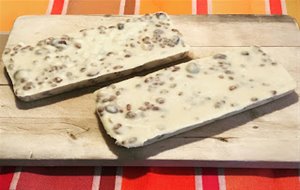 Turrón De Chocolate Blanco Con Arándanos Y Avellanas (thermomix)
