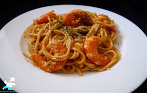 Espaguetis Con Langostinos
