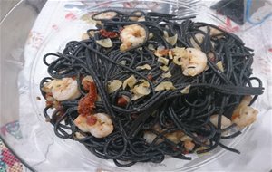 Pasta Con Gambas Y Ajos
