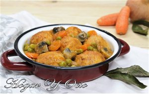 Albóndigas De Pollo A La Jardinera
