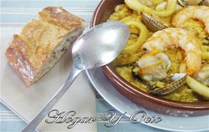 Arroz Caldoso Con Berberechos, Calamar Y Gambas
