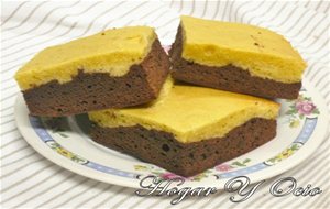 Brownie Bicolor De Chocolate Y Calabaza
