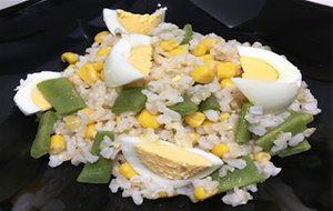 Ensalada De Arroz Y Judías Verdes
