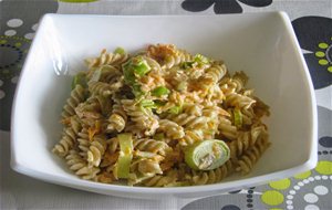 Fusilli Con Salsa De Zanahoria Y Puerros
