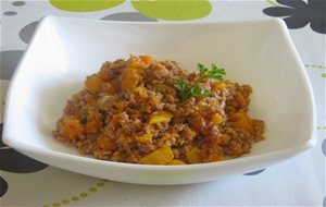 Revuelto De Carne Y Calabaza
