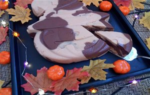 Tarta Marmolada De Queso, Calabaza Y Chocolate Para Halloween
