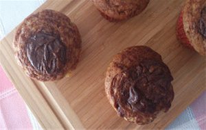 Muffins De Plátano Y Crema De Cacao
