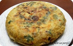 Tortilla De Patatas, Judías Verdes Y Coles
