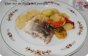 Corvinata Al Horno Con Patatas
