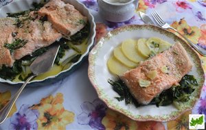 Salmón Con Acelgas Y Patatas: En Buena Onda
