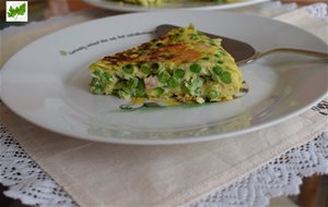 Tortilla De Guisantes Y Puerros
