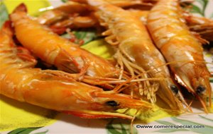 Carabineros Y Langostinos A La Sal Al Horno