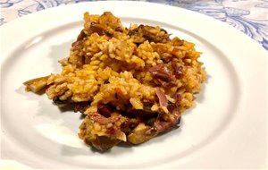 Arroz Al Horno De Leña..., Versión Con Setas De Otoño Y Confit De Pato.
