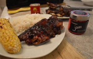 Costillas De Cerdo Con Pimentón Y Mermelada / Grilled Haskapa Smoked Paprika Pork Riblets