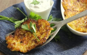 Rosti De Patata Y Zanahoria Con Mozzarella
