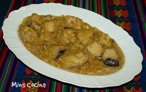 Bonito Encebollado Al Azafrán
