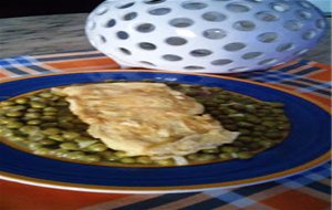 Tortilla Francesa De Quesito Light Con Guisantes
