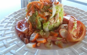 Ensalada Templada De Espaguetis De Calabacín Y Zanahoria 
