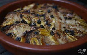 
pseudo Torrijas Con Plátano Y Uvas Pasas
