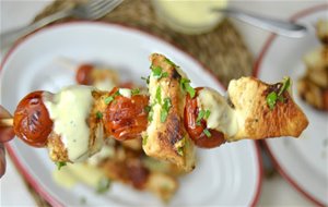 Brochetas De Pollo Con Miel Y Mostaza
