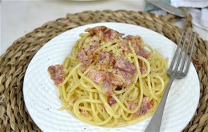 Pasta A La Carbonara &#161;autentica, Sin Nata!
