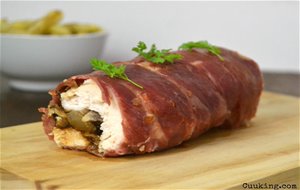 Pollo Relleno Envuelto En  Jamón 
