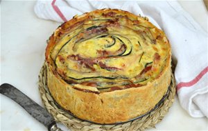 Quiche De Verduras Y Jamón En Espiral 
