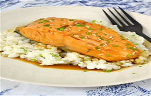 Salmón Con Salsa De Naranja Y Teriyaki
